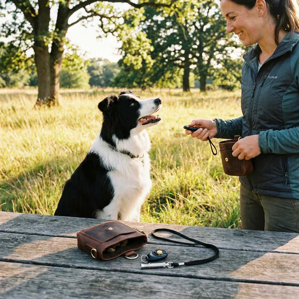 Professional Dog Training Kit - Treat Pouch, Clicker, and Training Whistle