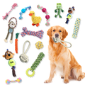 Durable Dog Rope Toy Set - 2 Pack Cotton Chew Toys for Puppies